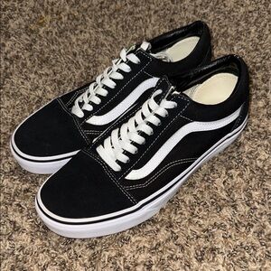 Vans Women’s Classic Black and White Sneakers